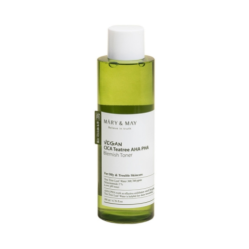 Mary&May Vegan CICA Tea Tree AHA PHA Blemish Toner 200ml