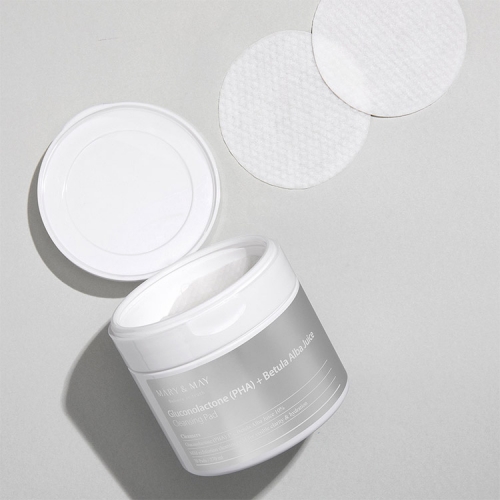 Mary&May Gluconolactone (PHA)+Betula Alba Juice Cleansing Pad 70ea