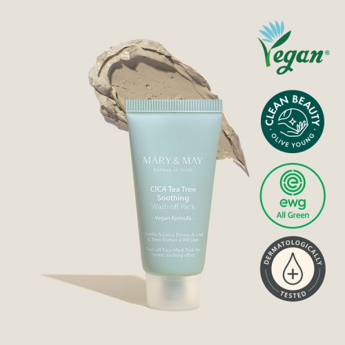 Mary&May Vegan CICA TeaTree Soothing Wash off Pack 30g