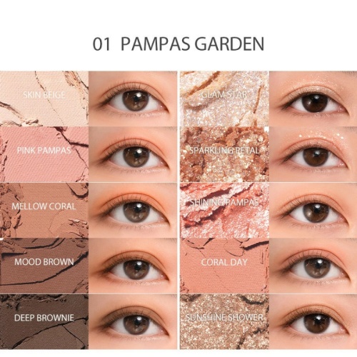 rom&nd Better Than Palette #01 Pampas Garden