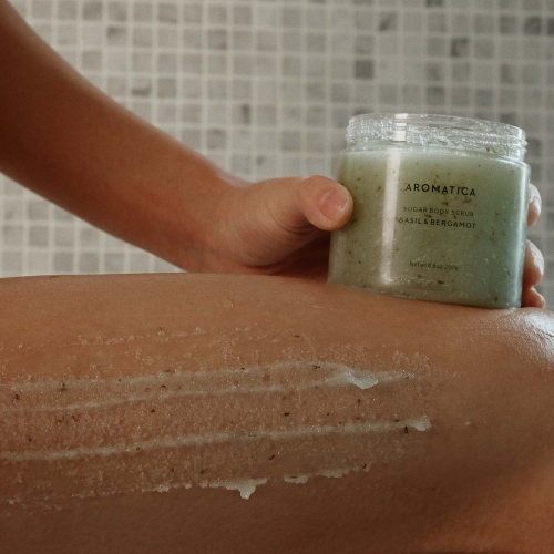 Aromatica Sugar Body Scrub Basil & Bergamot 300g