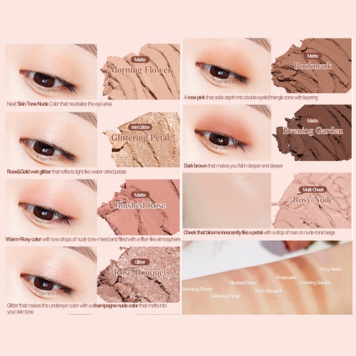 ETUDE Play Tone Eye Palette #Blushed Rose (0.7 g X 6 + 2.2 g)