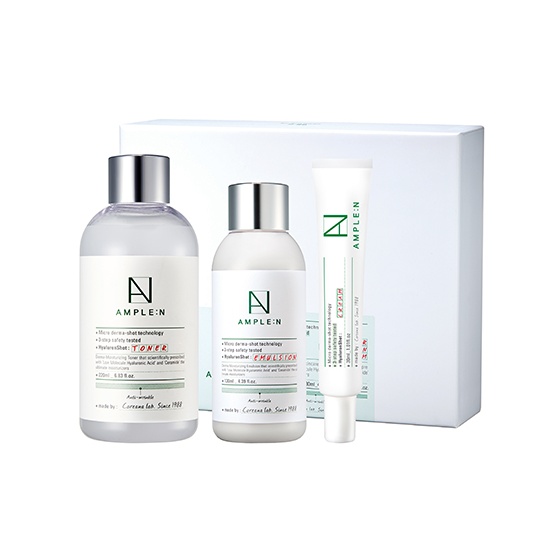 AMPLE:N Hyaluron Shot Set (Toner 220ml+Emulsion 130ml+Cream30ml)