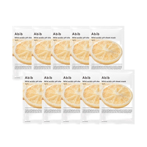 Abib Mild acidic pH sheet mask Yuja fit (10 sheets)