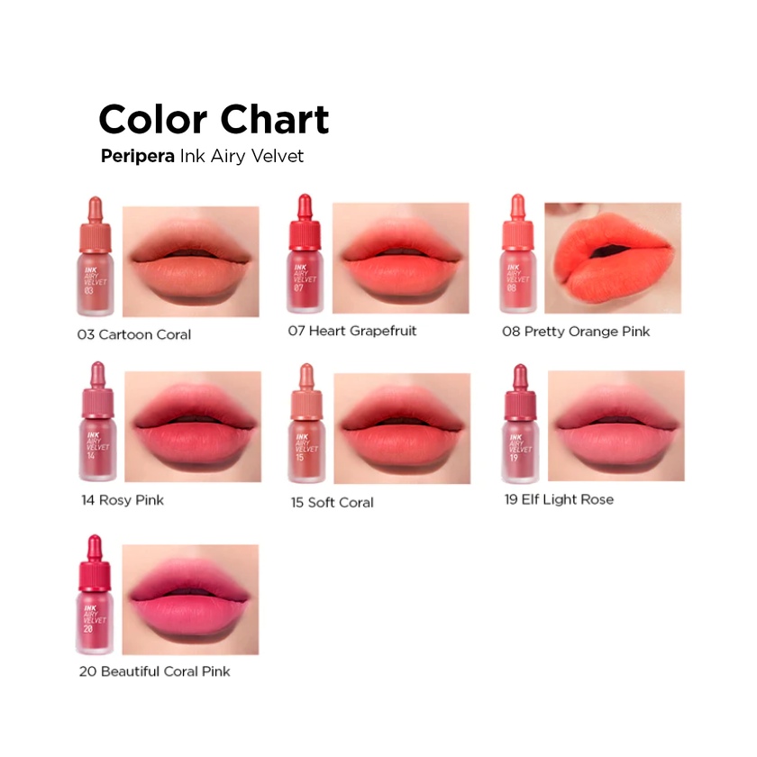 PERIPERA Ink Airy Velvet 4g #AD Collection (20 color)