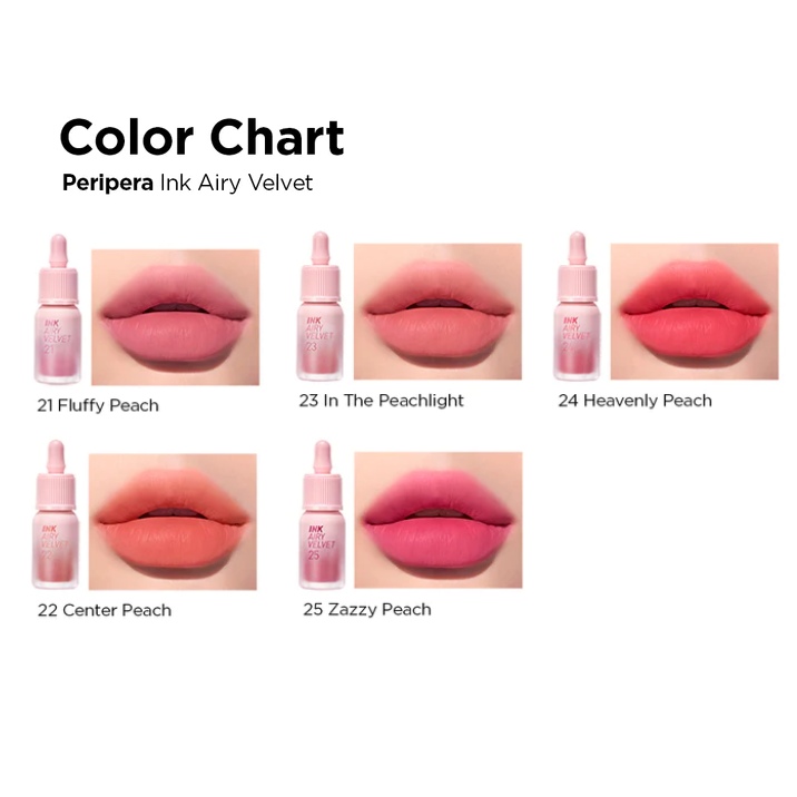 PERIPERA Ink Airy Velvet 4g #Peach Collection (5color)