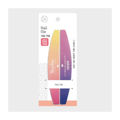 DAISO Nail File 2P (Half-Moon Shape)