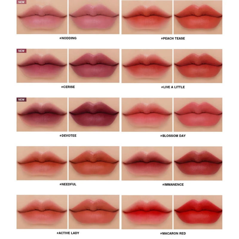 3CE CLOUD LIP TINT 4g (10 colors)