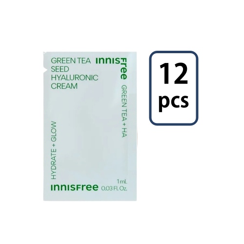 Innisfree Green Tea Seed Hyaluronic Cream Sample Sachet 1ml*12pcs