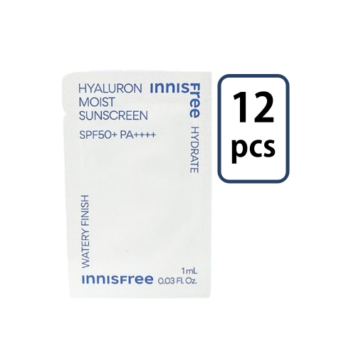 Innisfree Hyaluron Moist Sunscreen SPF50+ PA++++ Sample Sachet 1ml *12ea