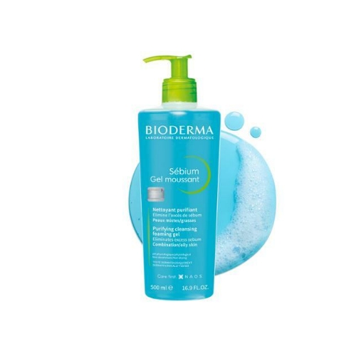 BIODERMA Sébium Gel moussant purifying gentle cleanser 500ml