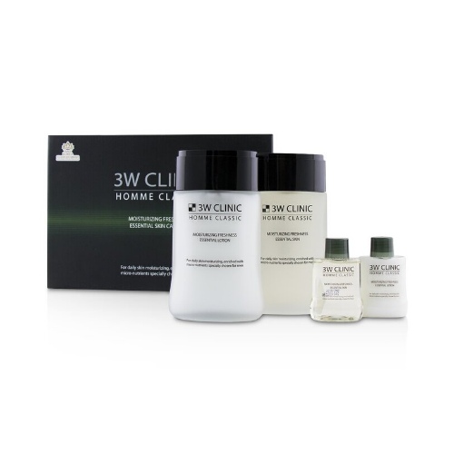 3W Clinic Homme Classic Moisturizing Freshness Essentia 2 Items Set