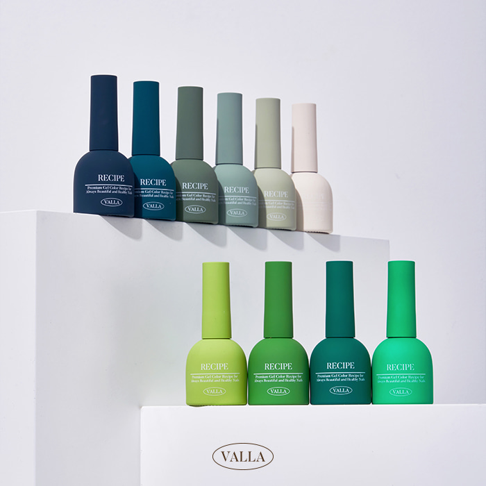 VALLA Solid Green 10Colors Set