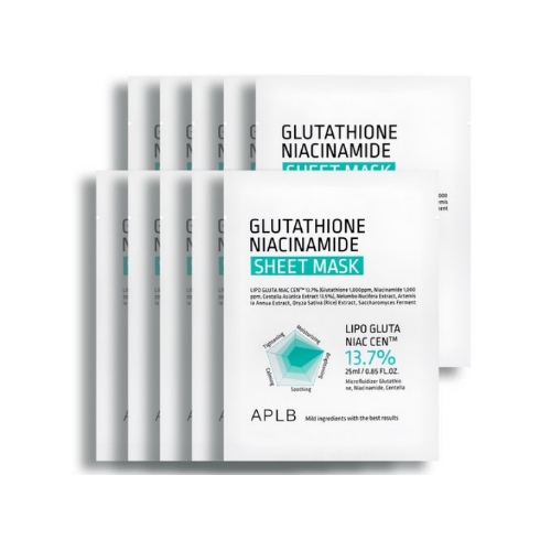 APLB Glutathione Niacinamide Sheet Mask 25ml*10ea