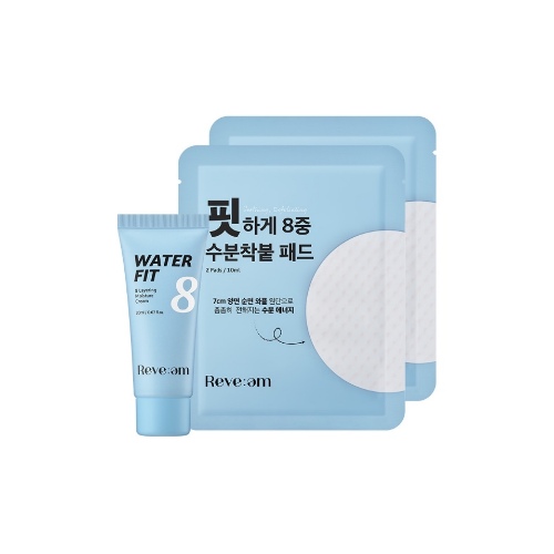 Reve:am Water-Fit 8 Layering Moisture Cream 20ml + Toner Pad 2pads*2ea