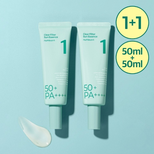 [Duo Set] numbuzin No. 1 Clear Filter Sun Essence SPF50+ PA++++ 50mL + 50mL Duo Set