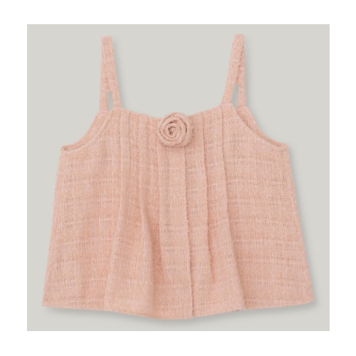 ARCHIVE JTOU tweed top cream Pink