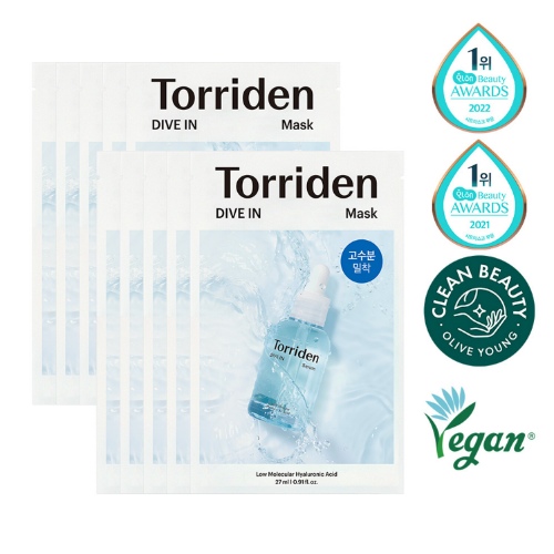 Torriden Dive-In Low Molecule Hyaluronic Acid Mask Sheet 10ea