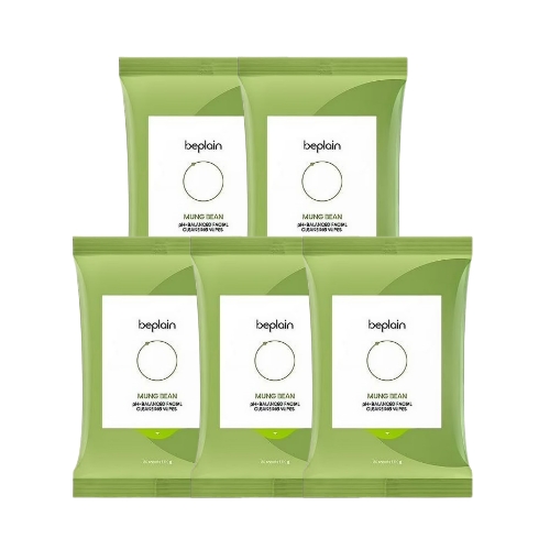 beplain Mung Bean pH-balanced Facial Cleansing Wipes 20pcs*5ea