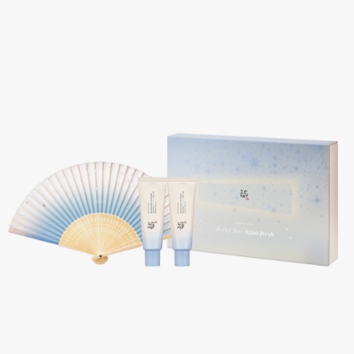 Beauty of Joseon Relief Sun Aqua-fresh Rice+B5 (SPF50+ PA++++) Special Edition Set (50ml double + Fan)