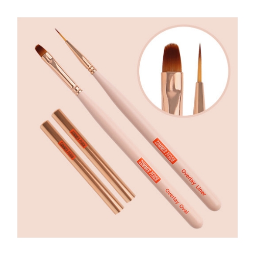 Summer Peach Overlay Liner Brush with Cap