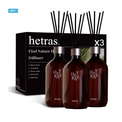 hetras Premium Diffuser 500ml*3ea #Blackcherry