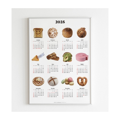 2025 Bread Calendar Poster