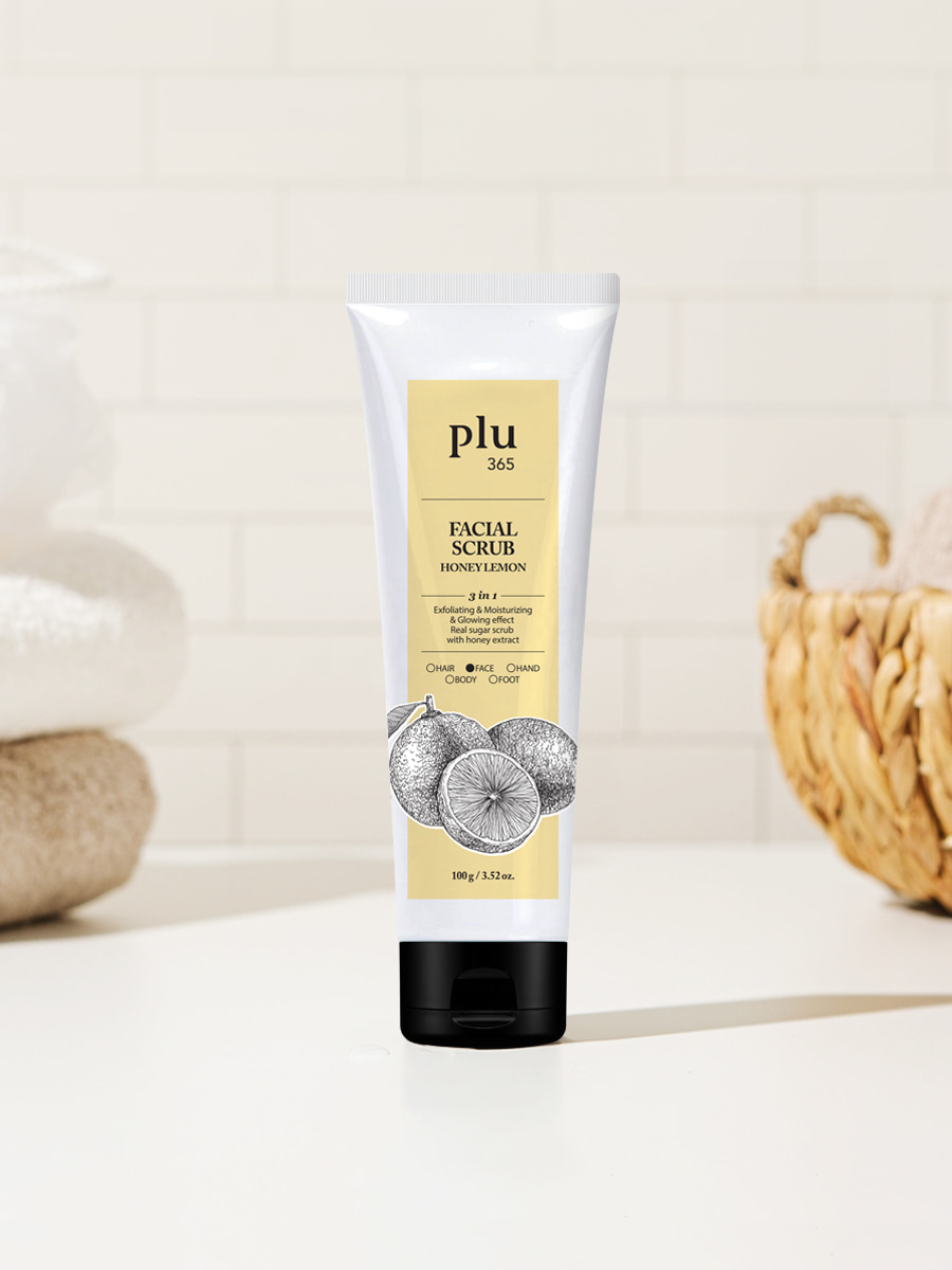 DAISO Plu365 Facial Scrub (Honey Lemon) 100g