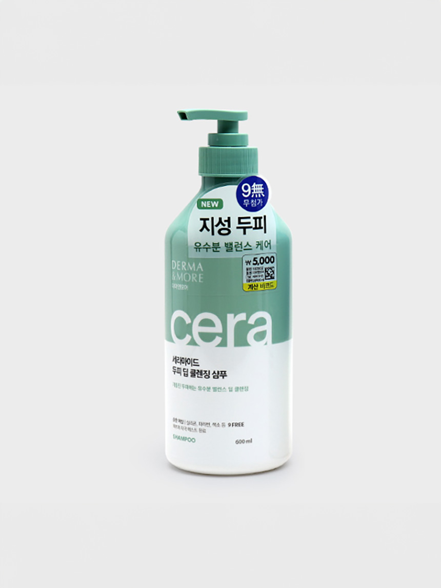 DAISO Derma & More Ceramide Deep Cleansing Shampoo (600ml)