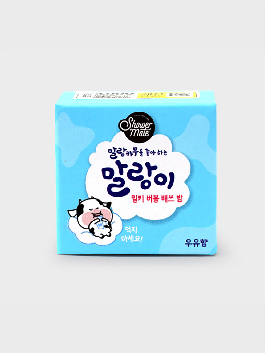 DAISO Shower Mate x Malan Cow Bubble Bath Bomb (White)