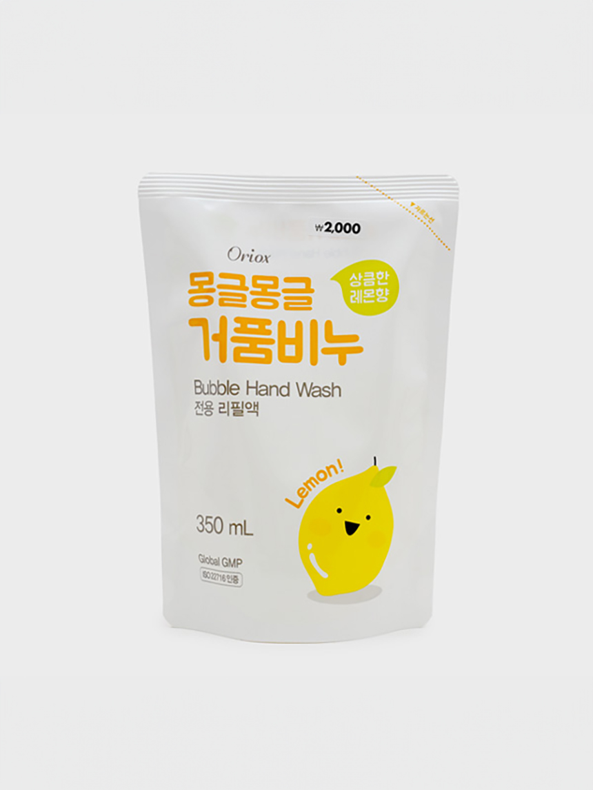 DAISO Mongmong bubble soap (lemon scent refill)