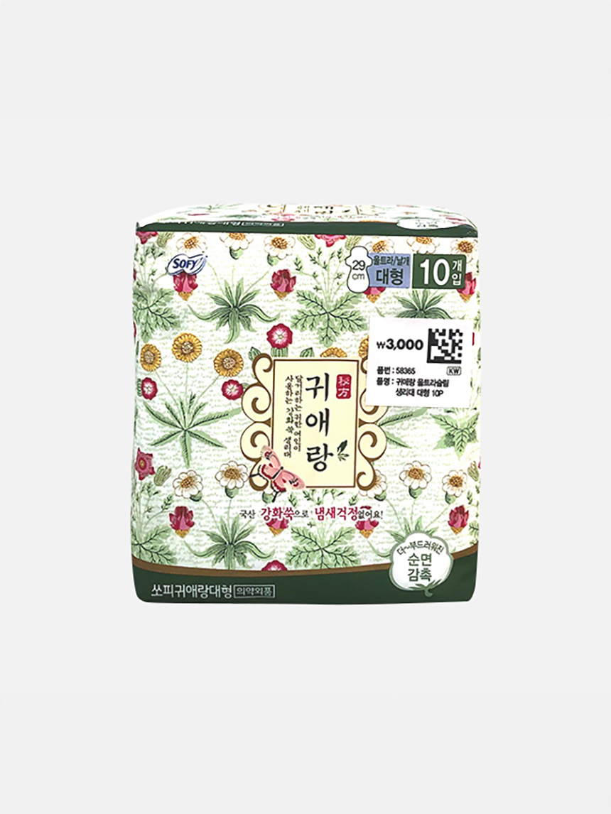 DAISO SOFY Herbal Ultra Slim Sanitary Pad Large 10P