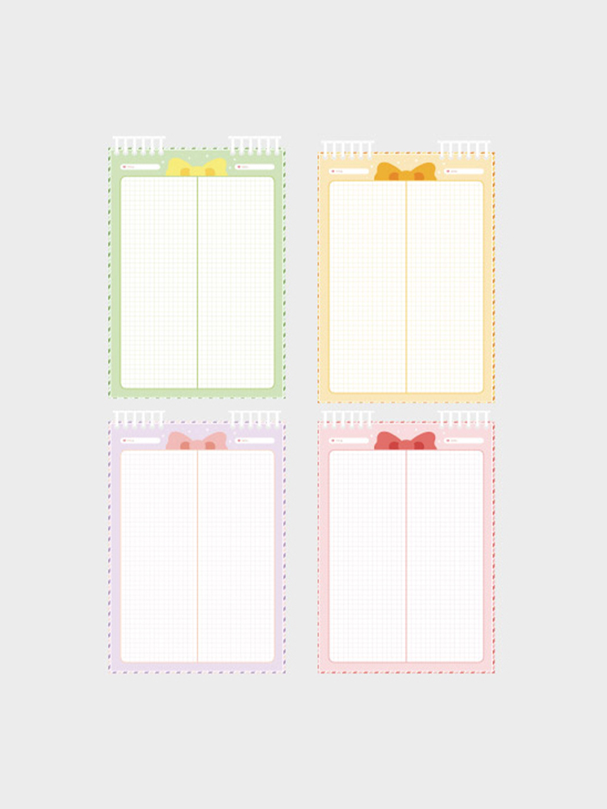 DAISO Ring Memo Pad (Vertical/B5/40 sheets)