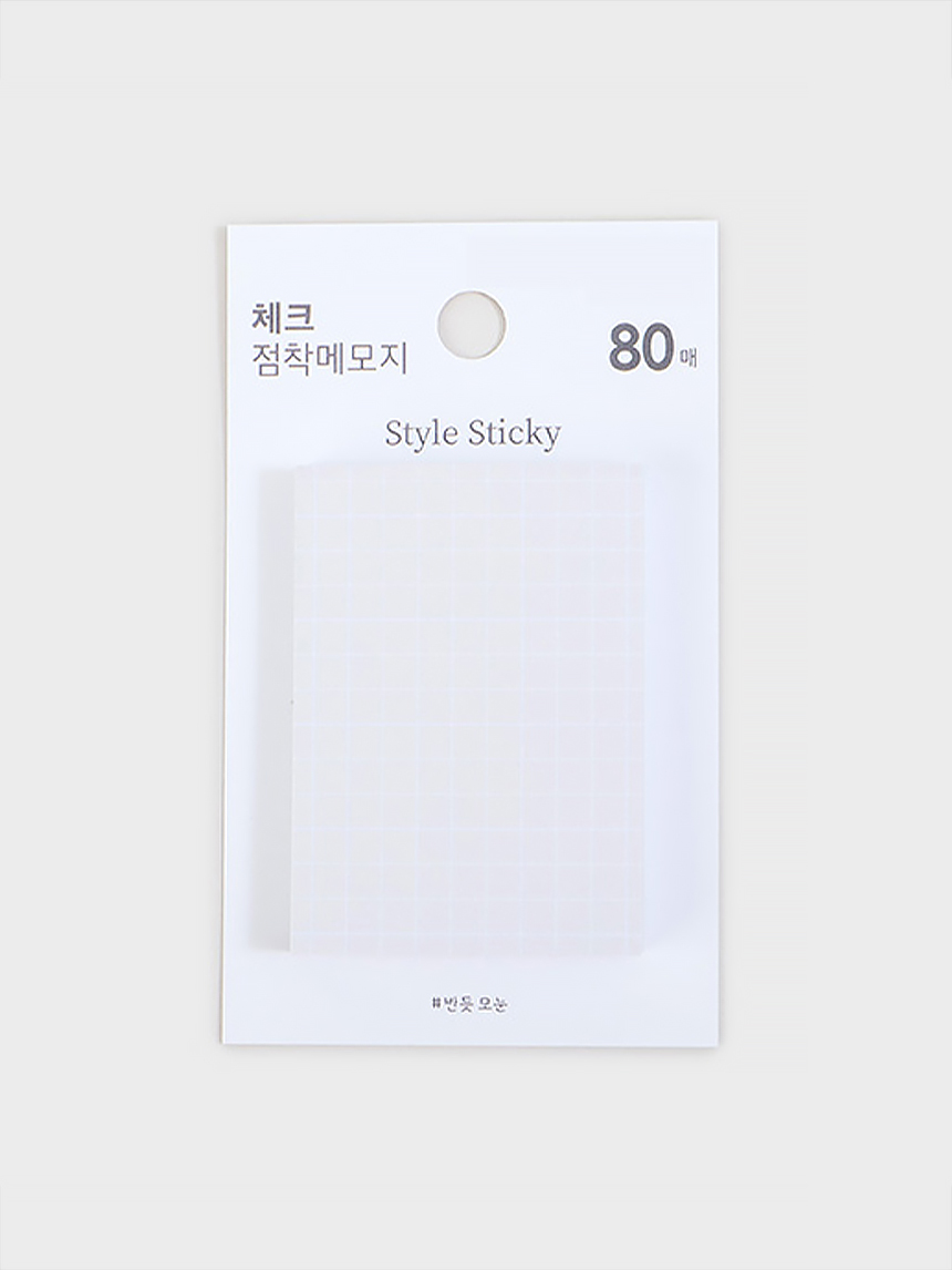 DAISO Checked sticky note (50*70mm/80 sheets)