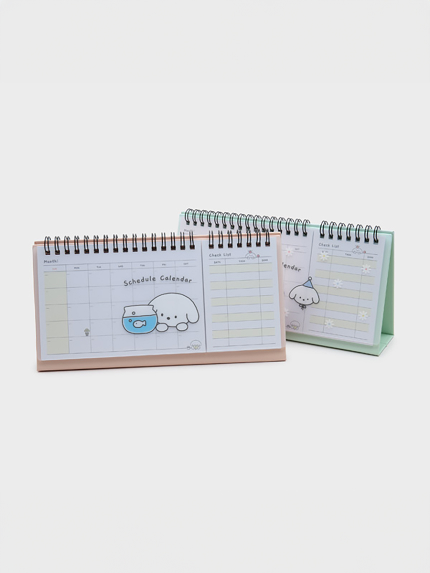 DAISO Stand 2-stage calendar (perpetual calendar/12 sheets)