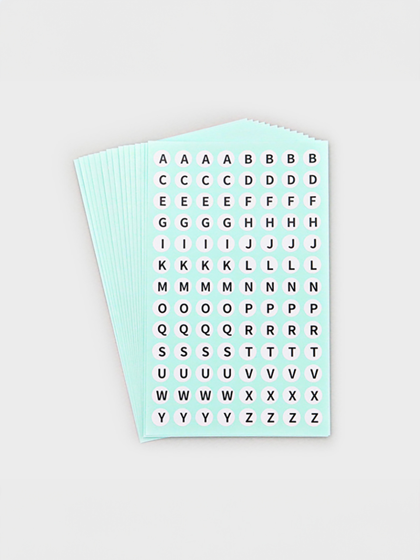 DAISO Alphabet extraction sheet (small) 15 sheets