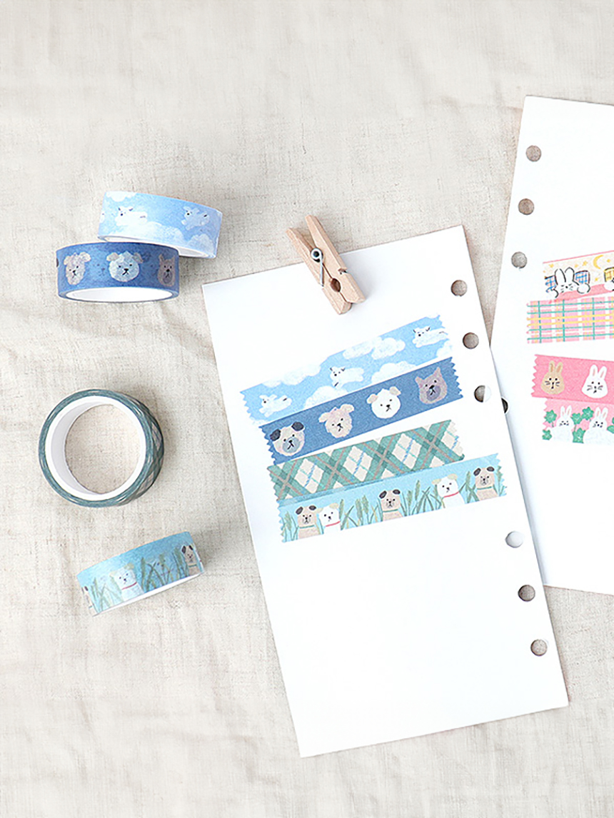 DAISO Masking tape (15mm*4m*4P)_Animal