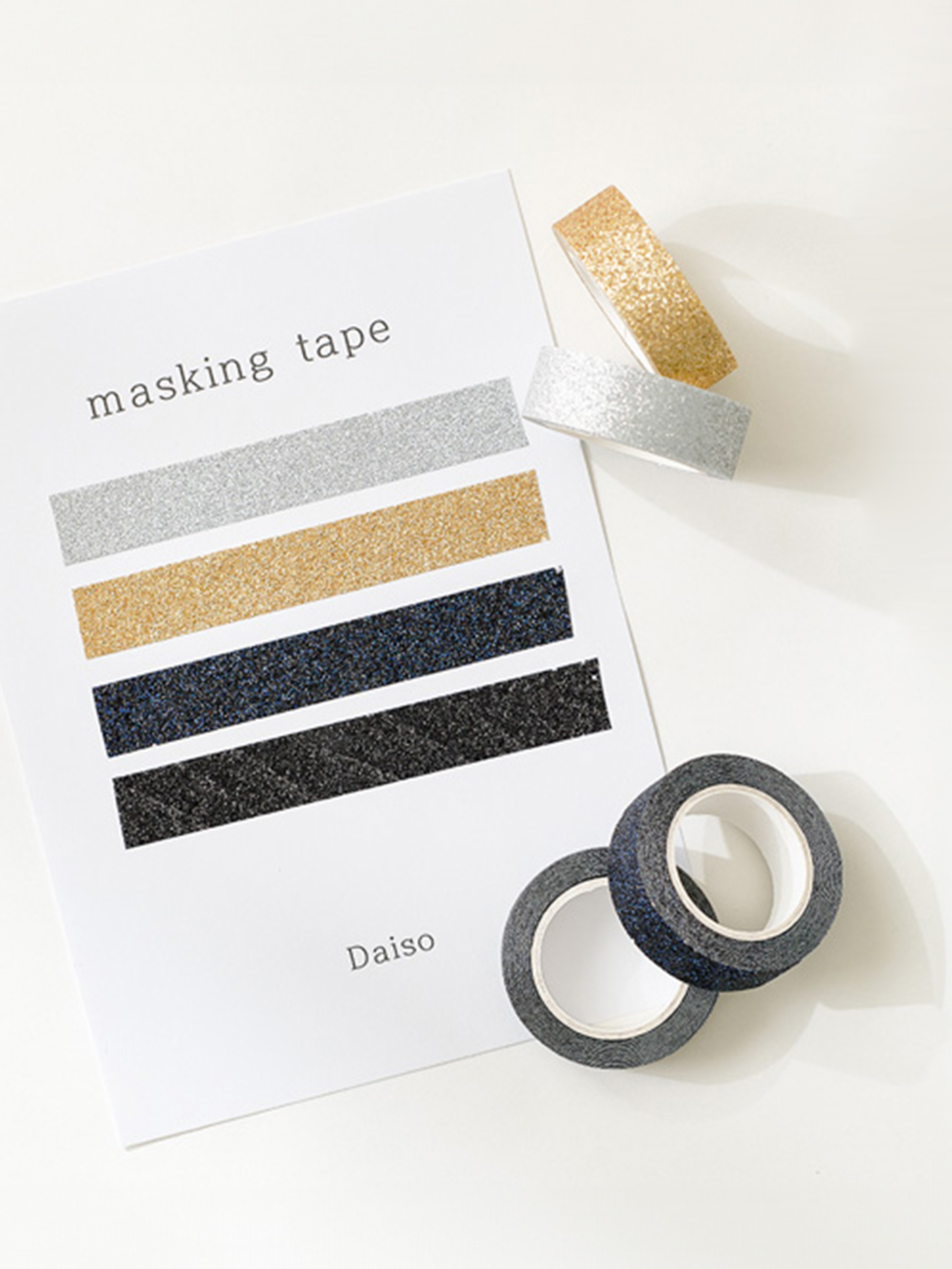 DAISO Glitter Masking Tape B (15mm*3m) (2 pieces)