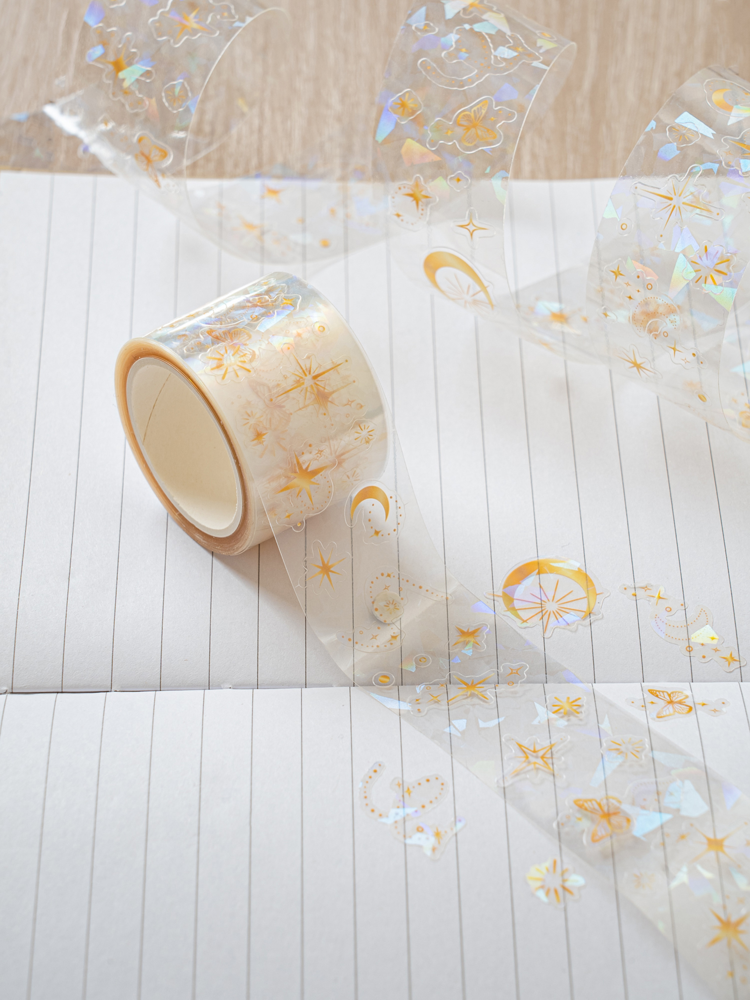 DAISO Vintage mood kiss cut masking tape (30mm*4m) glitter