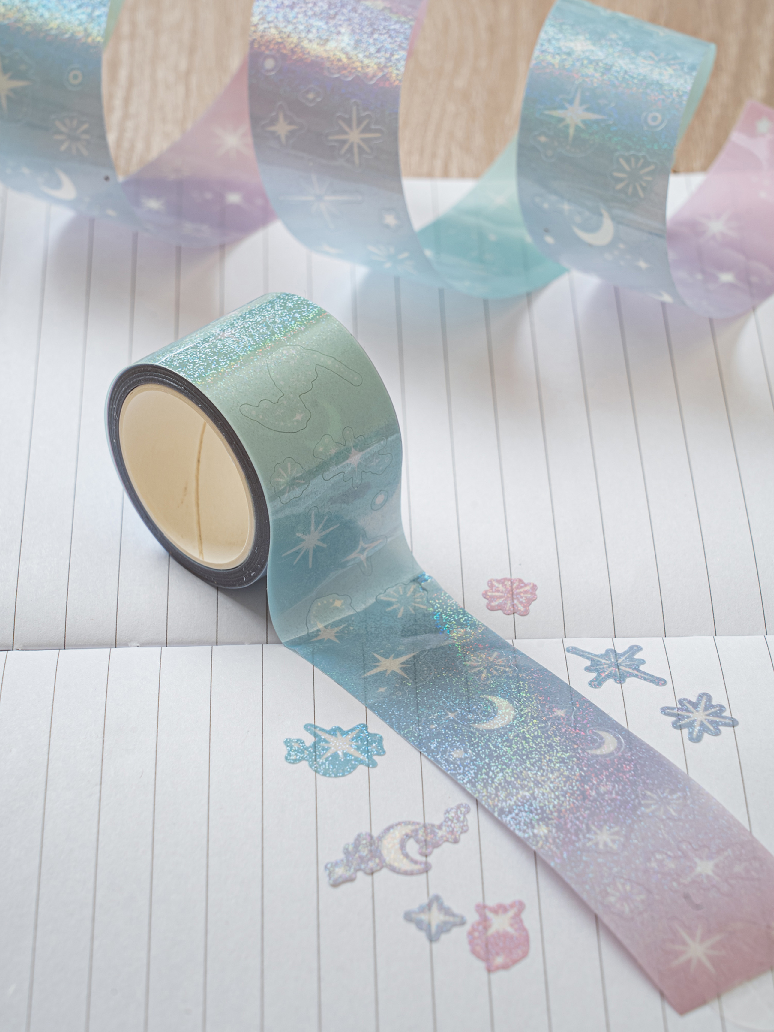 DAISO Vintage Mood Kiss Cut Masking Tape (30mm*4m) Aurora