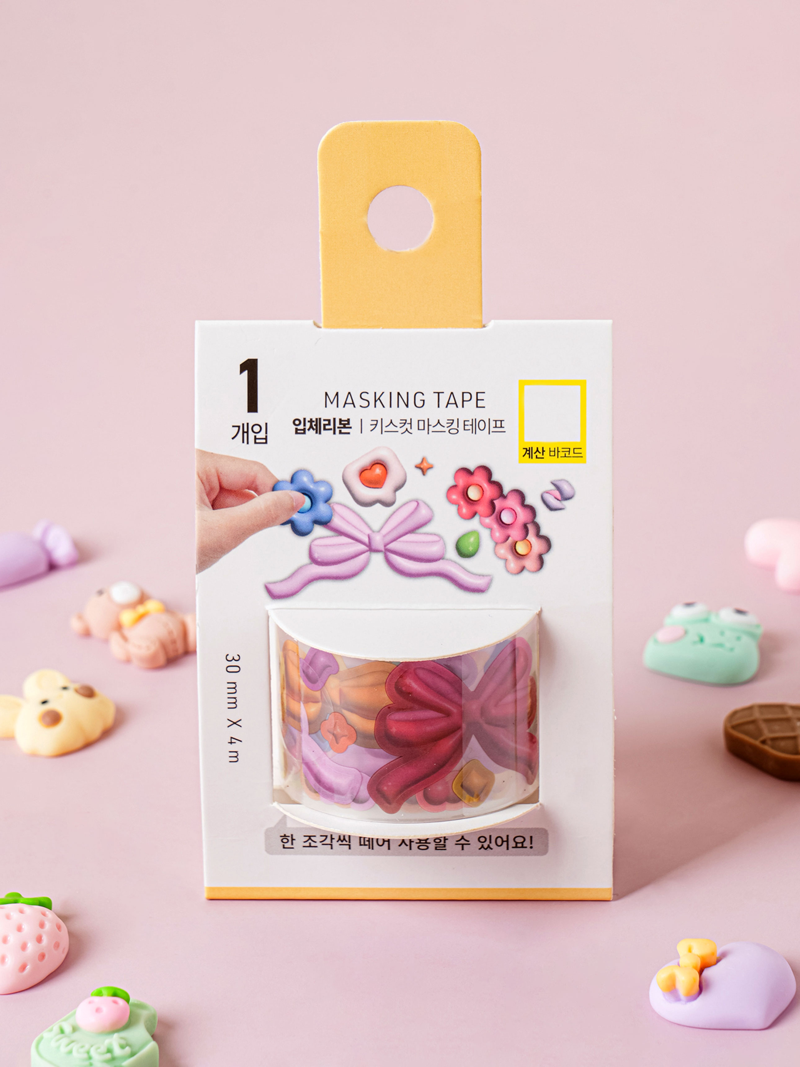 DAISO Kiss cut masking tape (30mm*4m) 3D ribbon