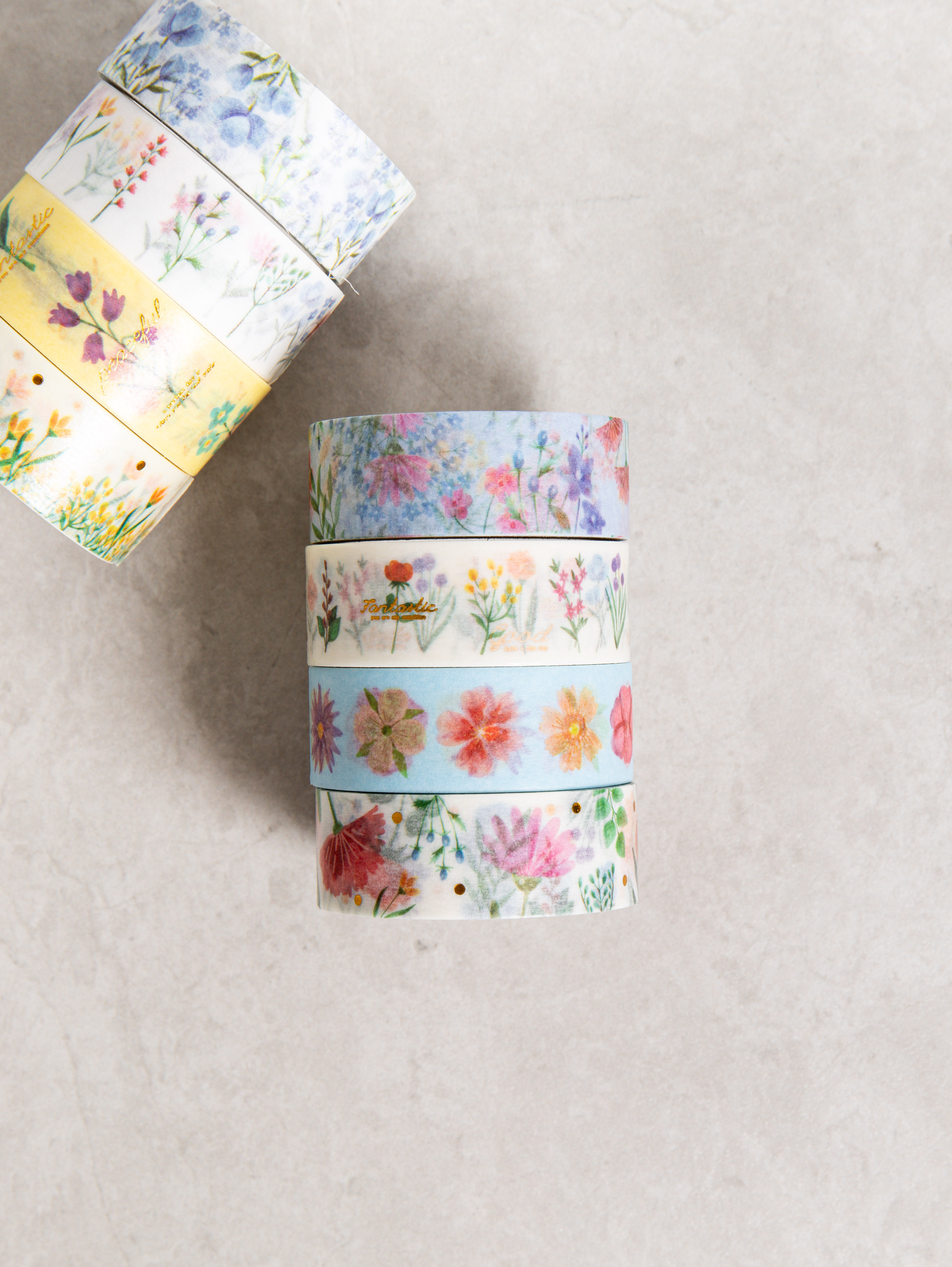 DAISO Masking Tape_Flower (15mm*4m) 4 pieces