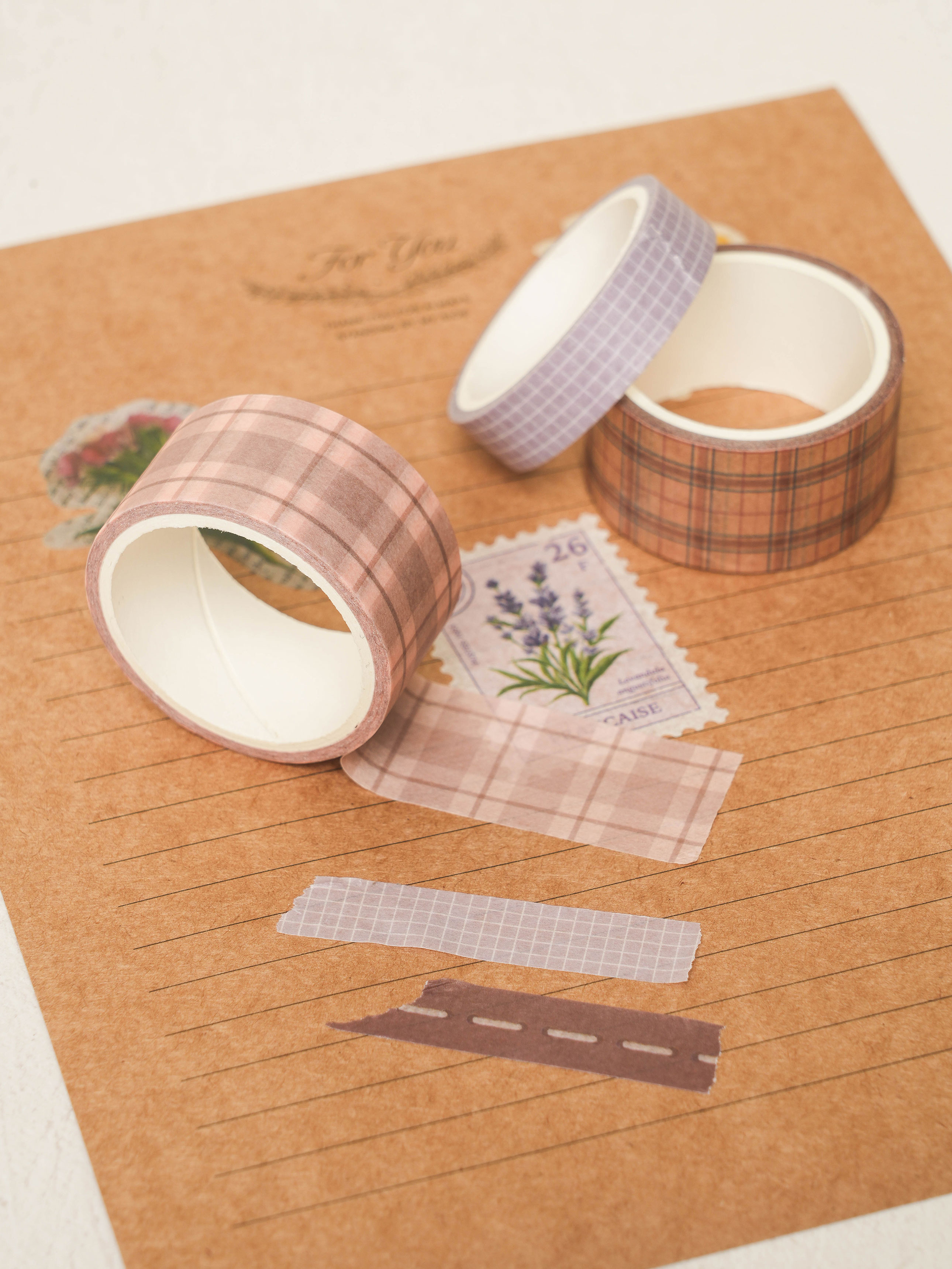 DAISO Vintage_Masking Tape (10/20mm*4m) (4 pieces) Check