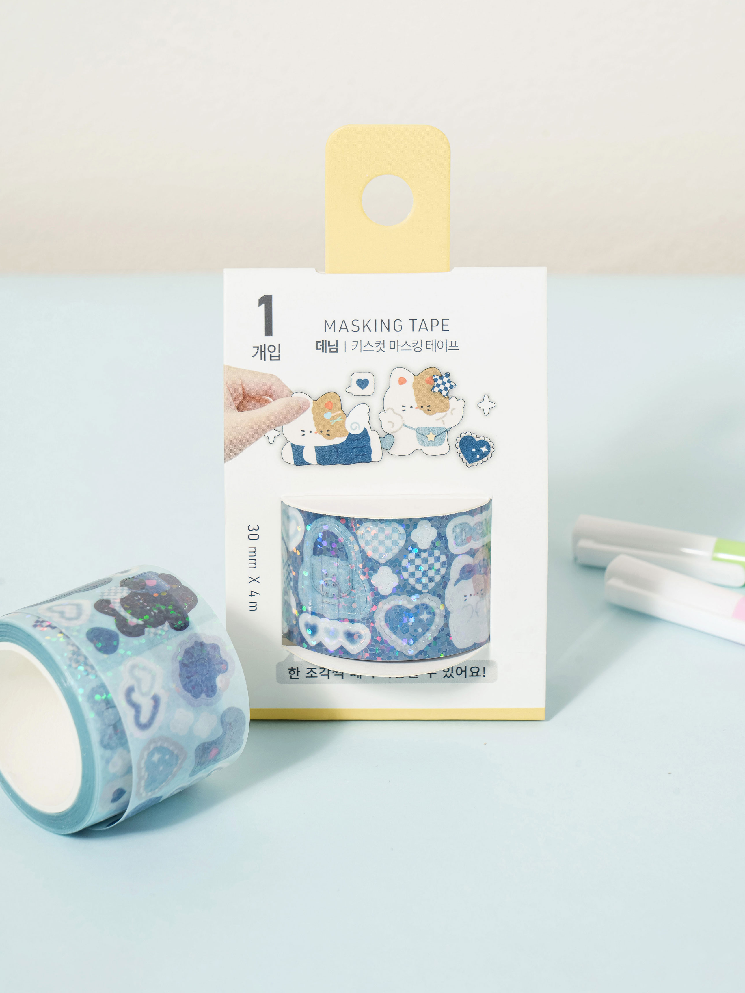 DAISO Kiss cut masking tape (30mm*4m)Denim