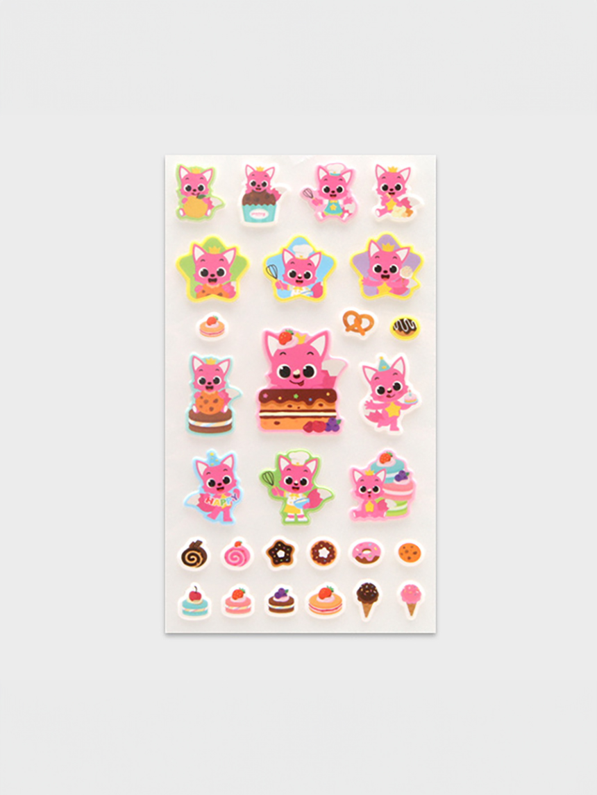 DAISO Pinkfong Casting Sticker (1 sheet)