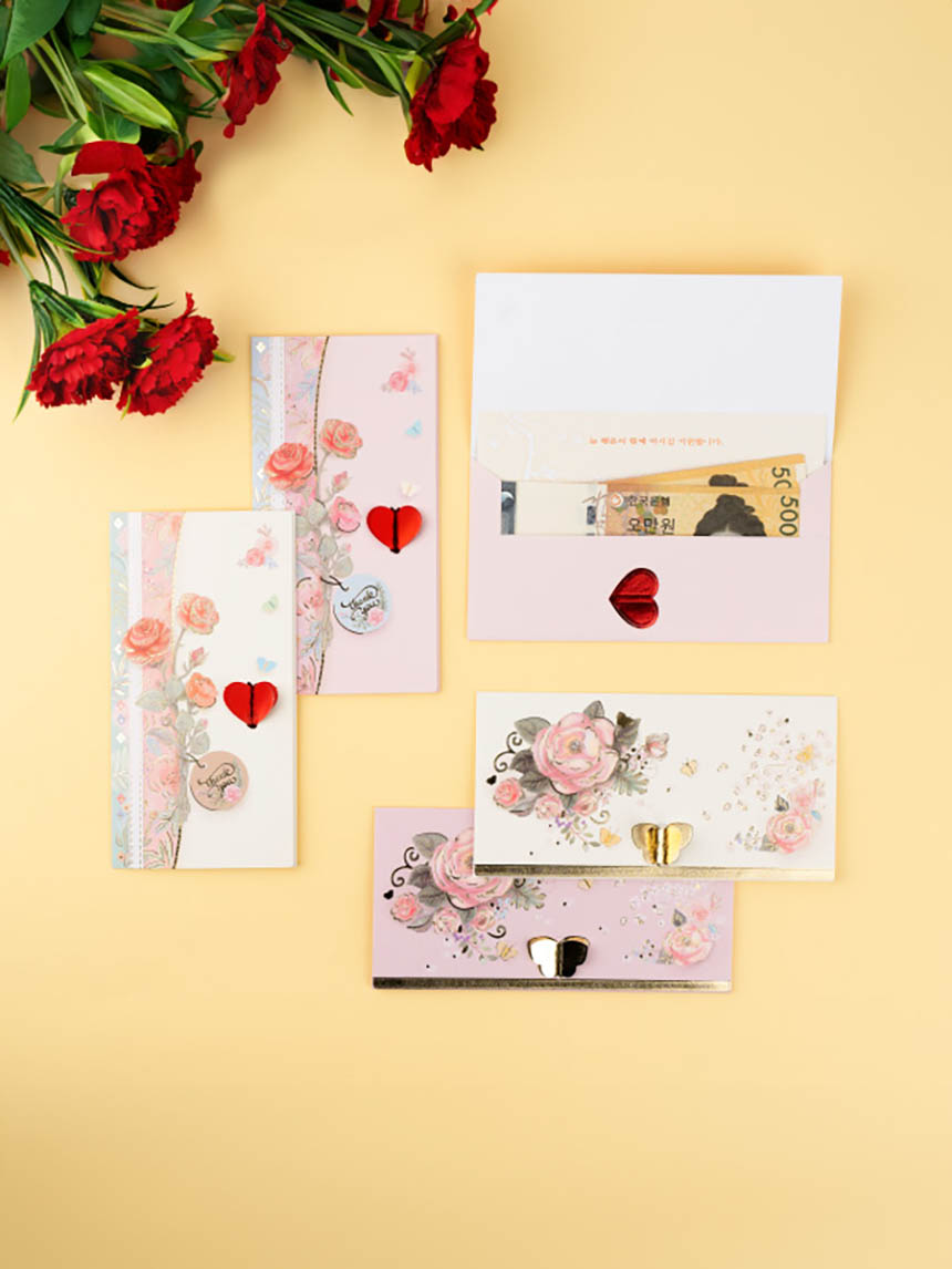 DAISO Rose Point Envelope (2 sheets)