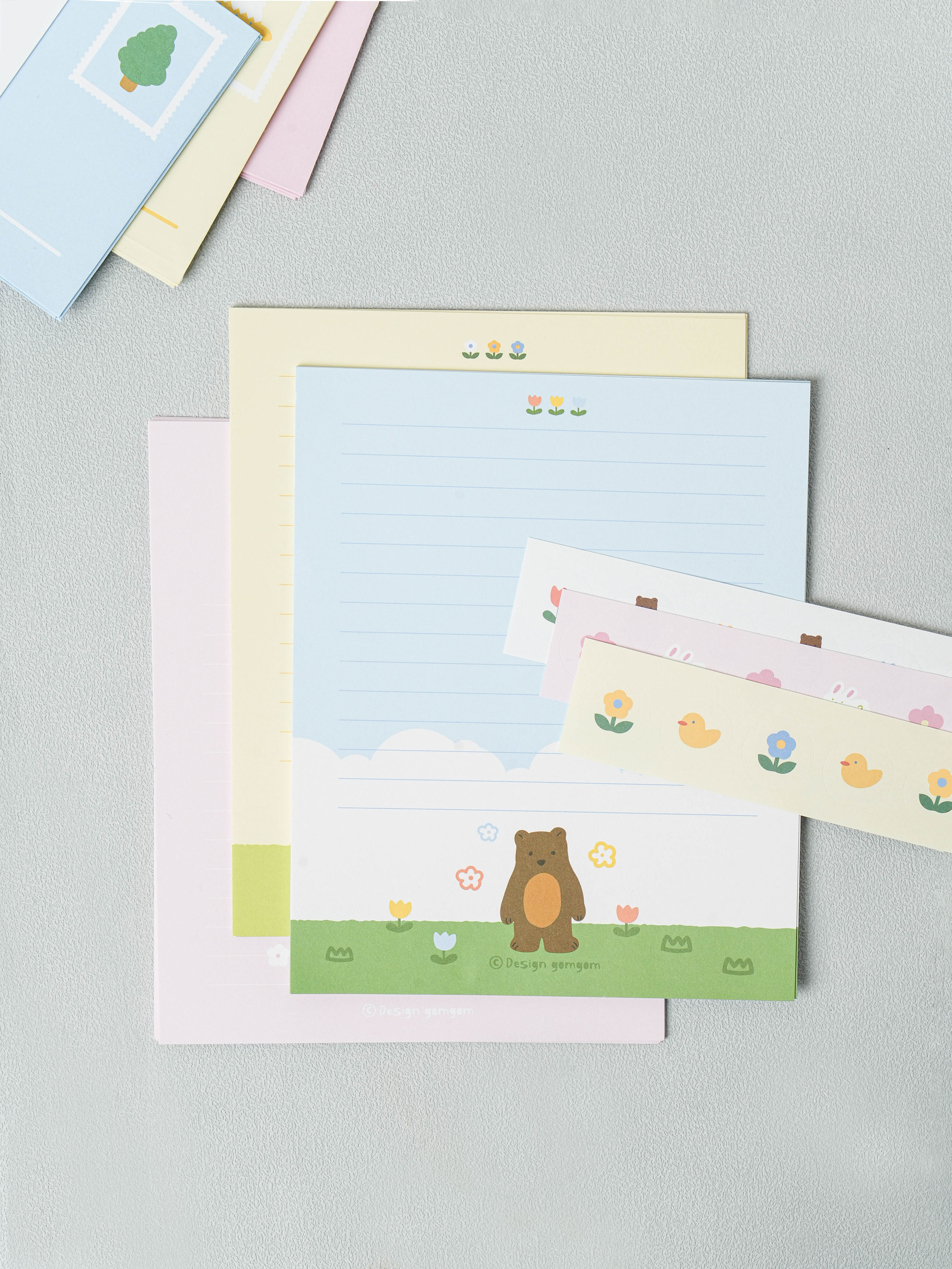 DAISO Animal letter set (10 letters, 5 envelopes)