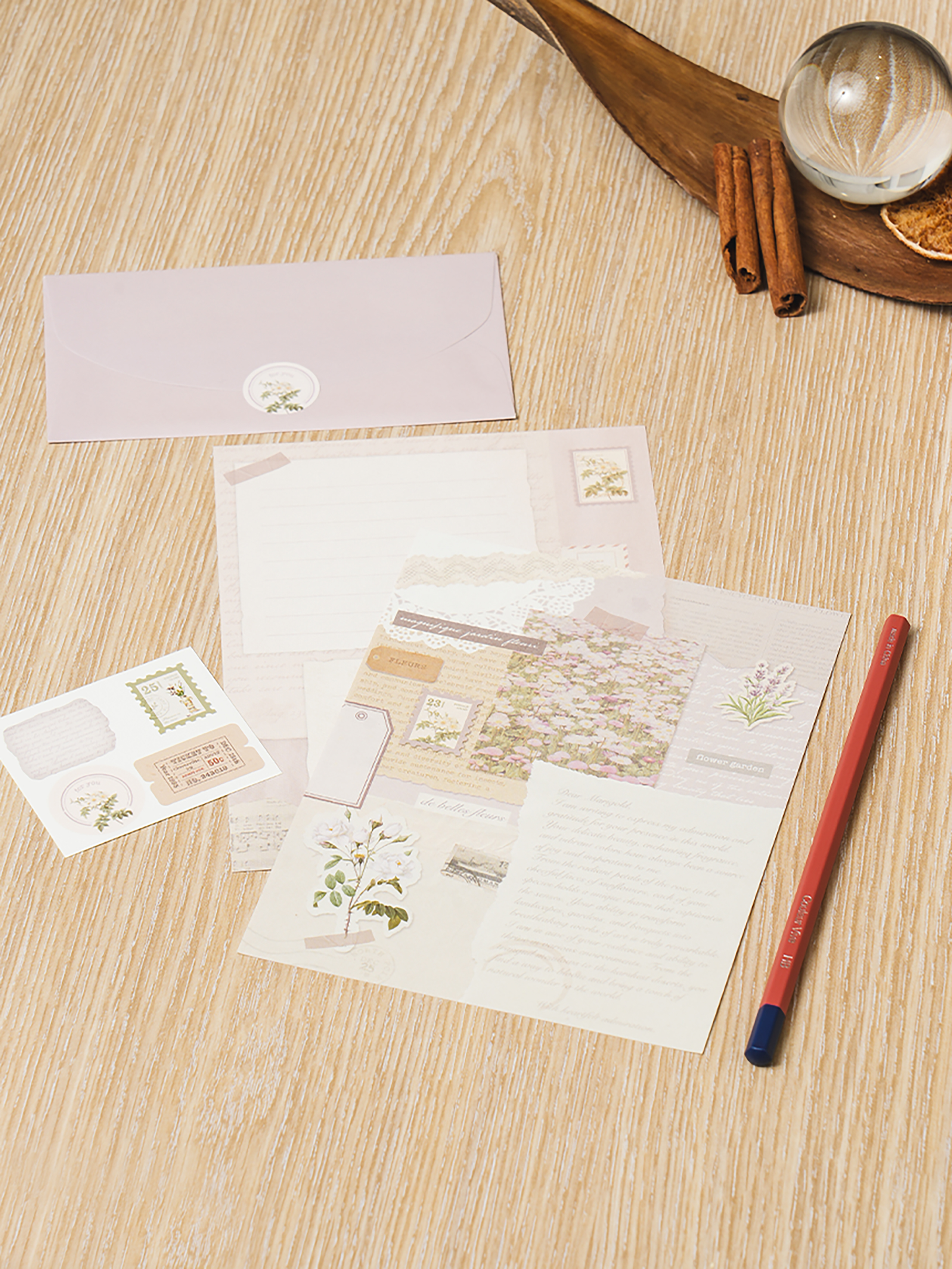 DAISO Vintage_Double-Sided Letter Set (4Set)