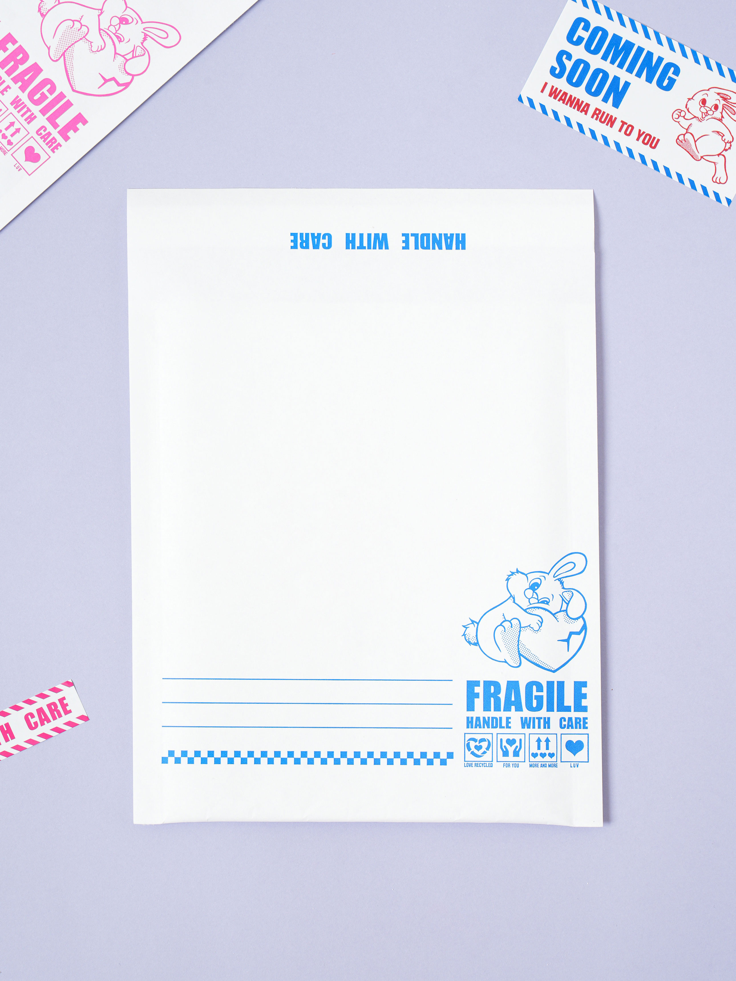 DAISO Kraft air cap envelope (5 sheets) (16*18+4)