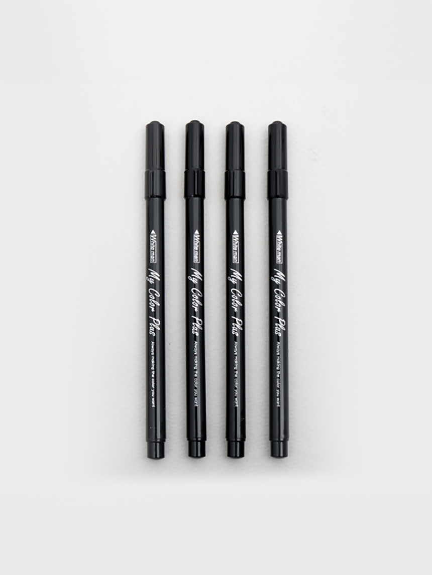 DAISO Plus Pen 4P (Black)